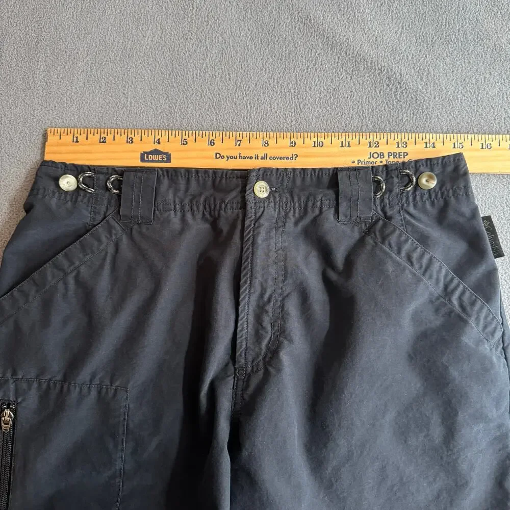 Columbia Hiking Outdoor Shorts Cotton Blend Womens 10 Black‎ Pockets Camping